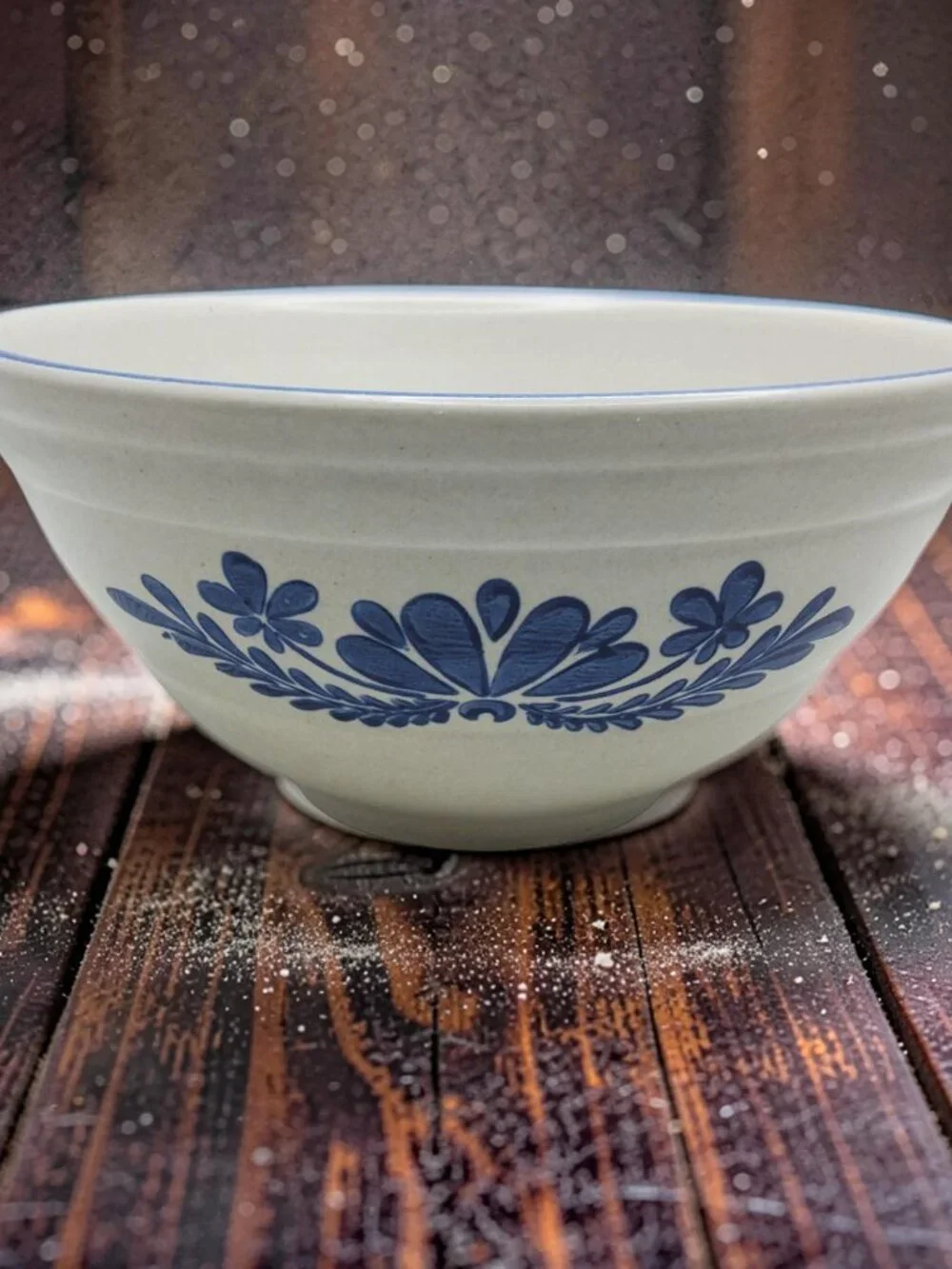 vintage 1960s-70s platzgraff yorktowne stoneware mixing bowl